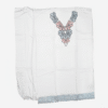 White Silk Cotton Suit Set with Resham Embroidery & Tissue Dupatta