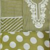 Geographic Printed Cotton Suite Material with Green Fabric (Suite, Salwar & Dupatta)
