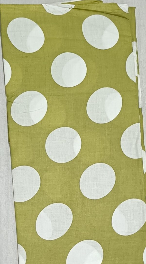 Geographic Printed Cotton Suite Material with Green Fabric (Suite, Salwar & Dupatta)