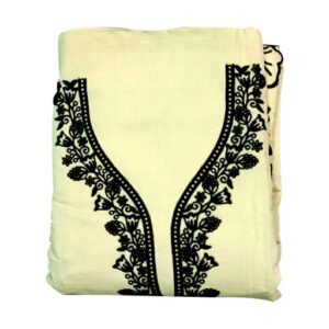Light Yellow Jaam Cotton Suit with Lakhnavi Work - Shop Now