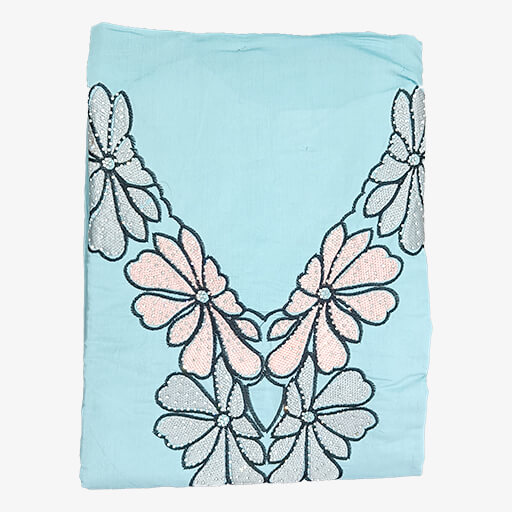 Sky Blue Silk Cotton Suit Set