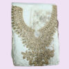 Heavy Embroidery Pakistani Suit Work Purple White Combination Party Wear (Fabric)