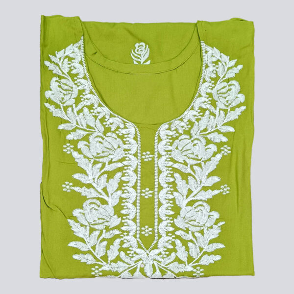 Lemon-Green-fold Lemon Green Cotton Kurti